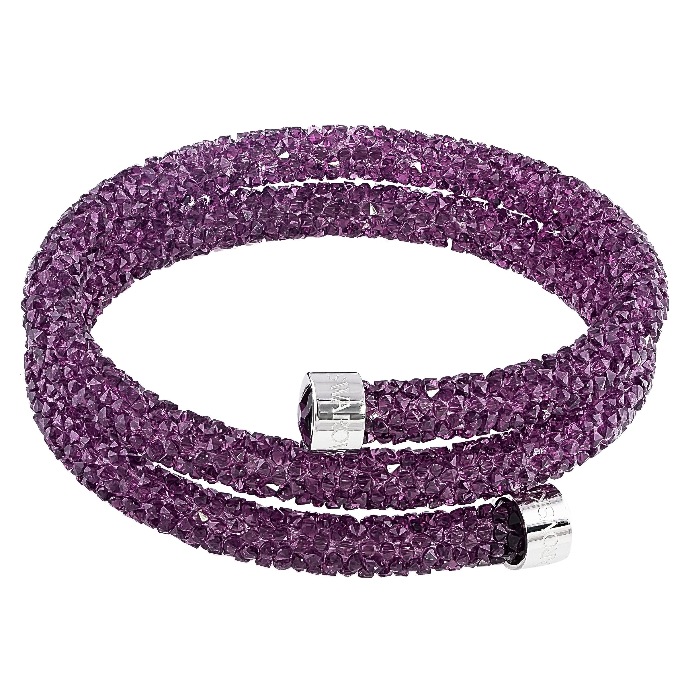 Swarovski Crystaldust Heart Double Bangle - Purple - 5278497 : Amazon.sg:  Fashion